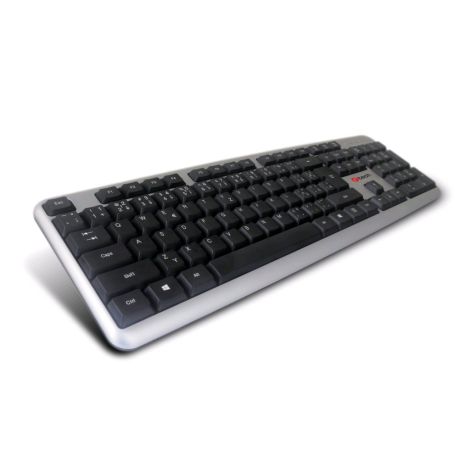 C-TECH KB-102/Vezetékes USB/CZ-SK elrendezés/Ezüst KB-102-U-SL