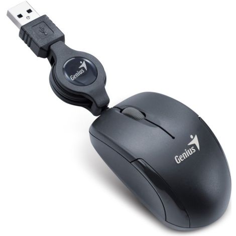 GENIUS Micro Traveler V2/Travel/Optikai/1200 DPI/Vezetékes USB/fekete 31010125105