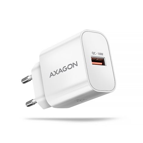 AXAGON ACU-QC18W, hálózati töltő 18 W, 1x USB-A port, QC3.0/AFC/Apple, fehér ACU-QC18W