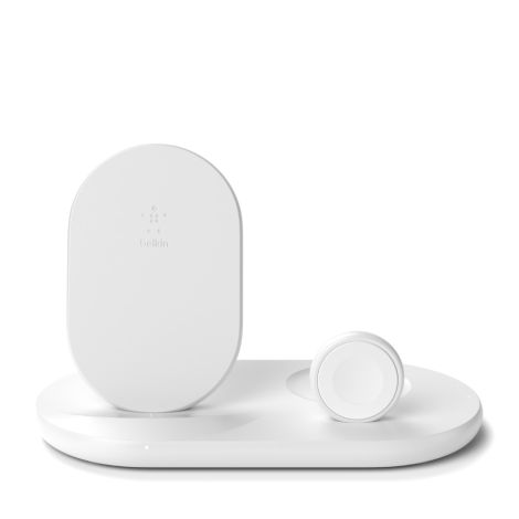 BELKIN Qi 3 az 1-ben töltőállvány, fehér (iPhone, Apple Watch, AirPods) WIZ001vfWH