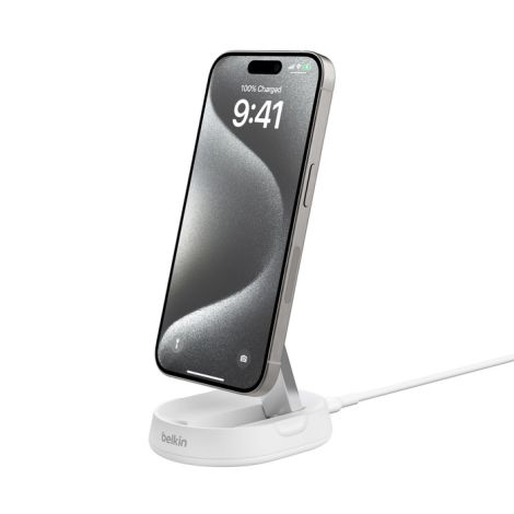 Belkin Pro Convertible Qi2.15W, mágneses állvány, fehér WIA008vfWH