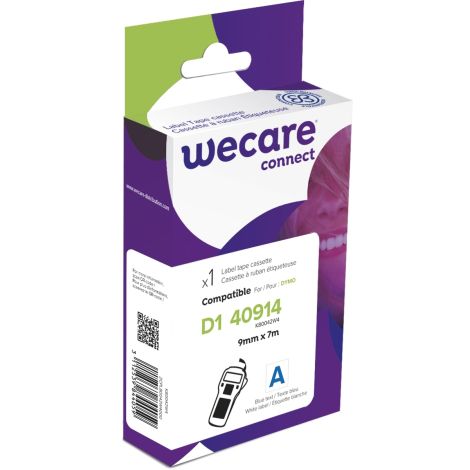 WECARE ARMOR szalag kompatibilis a DYMO S0720690, kék/fehér, 9MM*7M K80042W4