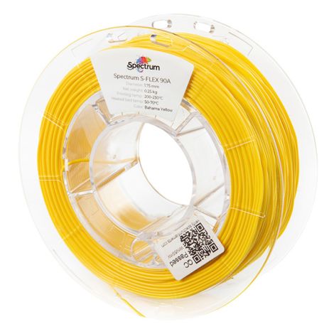 Spectrum 3D izzószál, S-Flex 90A, 1,75 mm, 250 g, 80263, bahama sárga