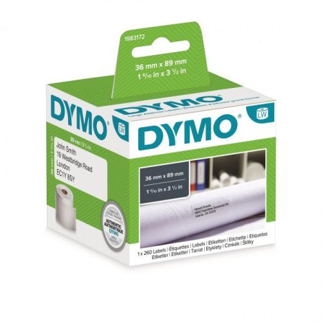 Öntapadó címkék Dymo LW 89x36mm címezhető nagy fehér 260db