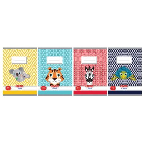 Notebook Herlitz 512 A5 bélelt 70g/m2 Cute Animals motívumok keveréke