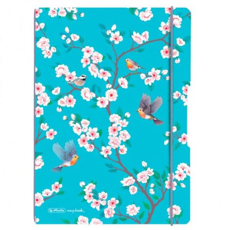 Notebook Herlitz my.book Flex Ladylike A4 2x40 lapos vonalas négyzet PP Birds