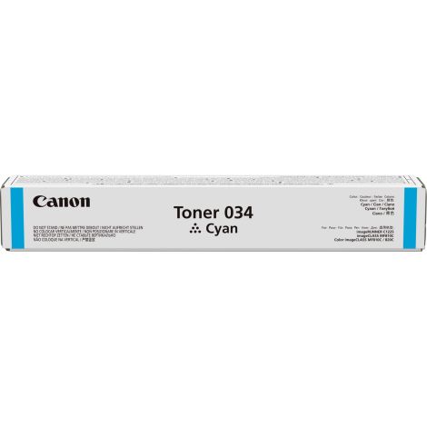 Toner Canon 034, azúr (cyan), eredeti