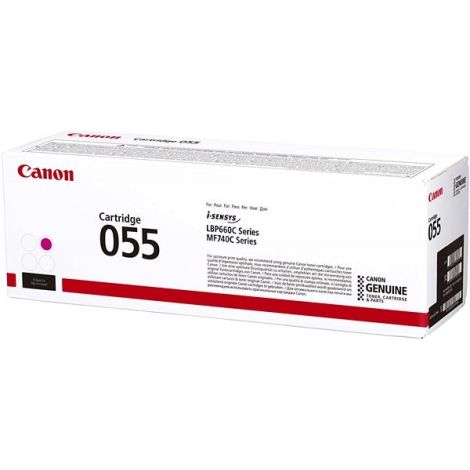 Toner Canon 055 M, CRG-055 M, 3014C002, bíborvörös (magenta), eredeti