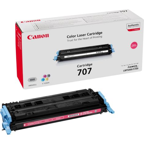 Toner Canon 707, CRG-707, bíborvörös (magenta), eredeti