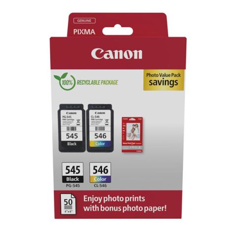 Canon PG-545 + CL-546, 8287B008, 2-pack tintapatron, többszínű, eredeti