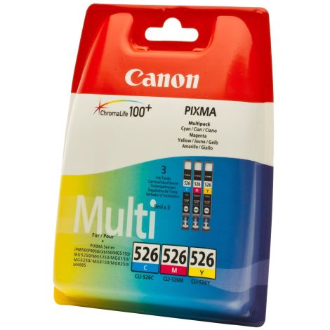 Canon CLI-526, CMY, 4541B018, 3-pack tintapatron, többszínű, eredeti