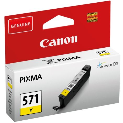 Canon CLI-571Y, 0388C001 tintapatron, sárga (yellow), eredeti