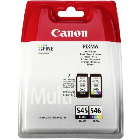 Canon PG-545 + CL-546, kettős csomagolás tintapatron, többszínű, eredeti