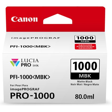 Canon PFI-1000MBK tintapatron, matt fekete (matte black), eredeti