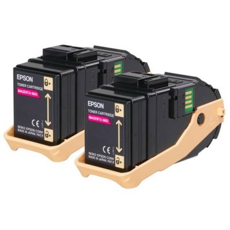 Toner Epson C13S050607 (C9300), kettős csomagolás, bíborvörös (magenta), eredeti