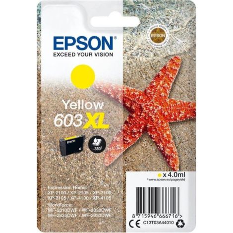 Epson 603 XL, C13T03A44010 tintapatron, sárga (yellow), eredeti