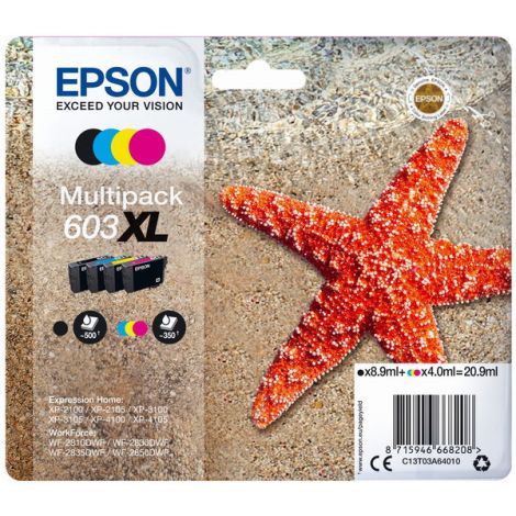 Epson 603 XL, C13T03A64010, CMYK, négyes csomagolás tintapatron, többszínű, eredeti