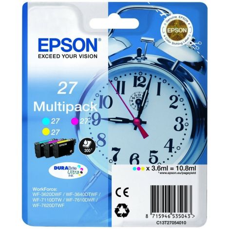 Epson T2705 (27), C13T27054012, CMY, 3-pack tintapatron, többszínű, eredeti