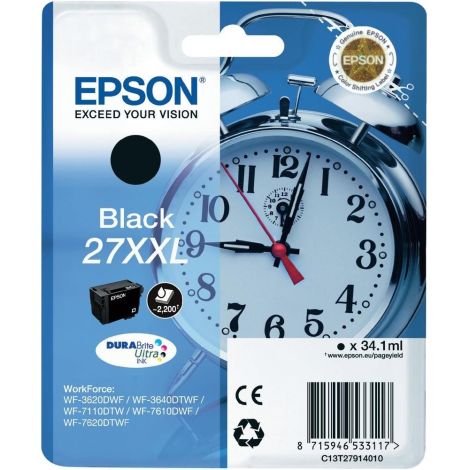 Epson T2791 (27XXL), C13T27914012 tintapatron, fekete (black), eredeti