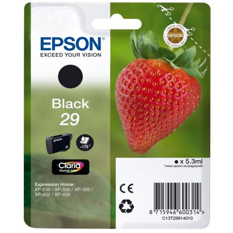 Epson T2981 (29), C13T29814012 tintapatron, fekete (black), eredeti