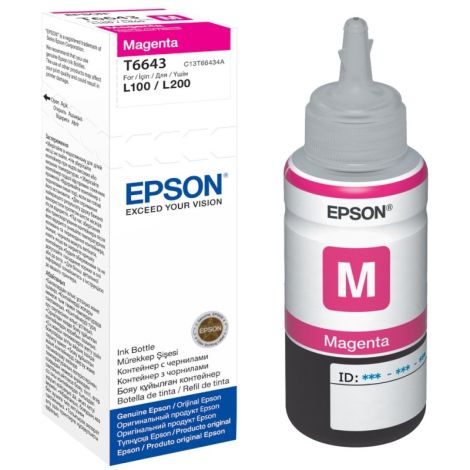 Epson T6643 tintapatron, bíborvörös (magenta), eredeti