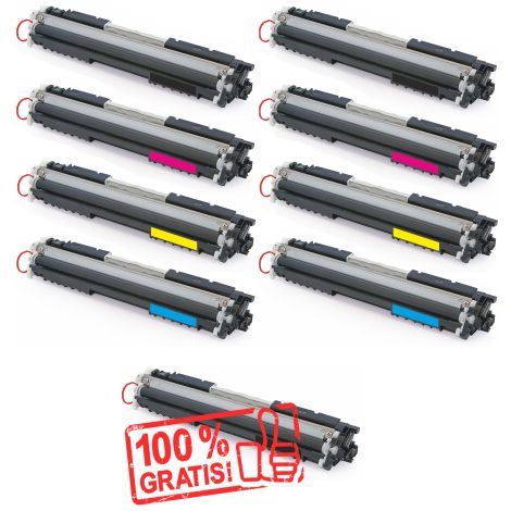 Toner 2 x HP CE310A, CE311A, CE312A, CE313A (126A) + CE310A INGYENES, többszínű, alternatív