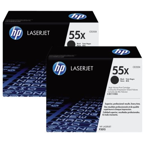 Toner HP CE255XD (55X), kettős csomagolás, fekete (black), eredeti