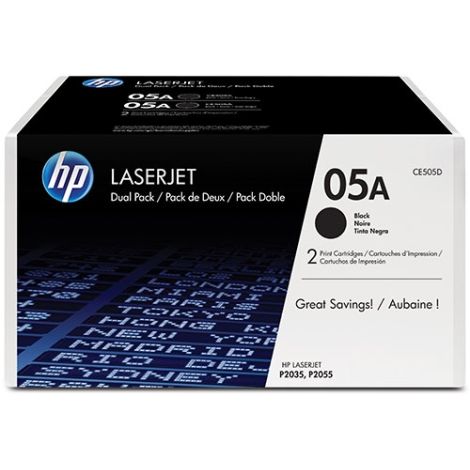 Toner HP CE505AD (05A), kettős csomagolás, fekete (black), eredeti