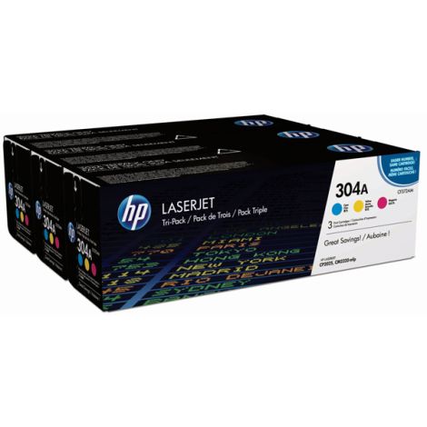 Toner HP CF372AM (304A), hármas csomagolás, többszínű, eredeti