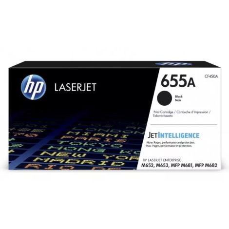 Toner HP 655A, CF450A, fekete (black), eredeti