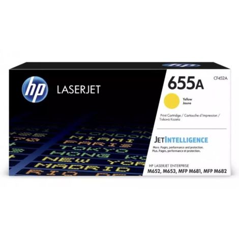 Toner HP 655A, CF452A, sárga (yellow), eredeti