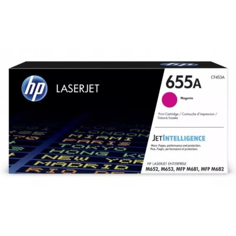 Toner HP 655A, CF453A, bíborvörös (magenta), eredeti