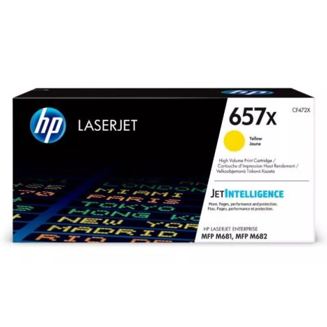 Toner HP 657X, CF472X, sárga (yellow), eredeti