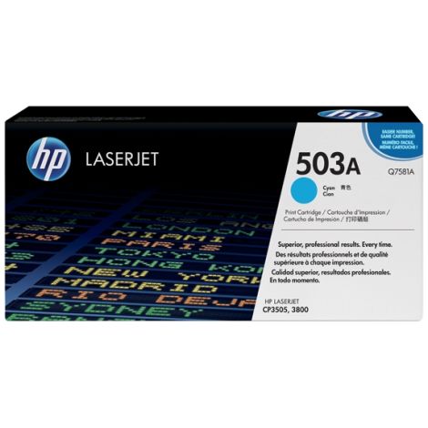 Toner HP Q7581A (503A), azúr (cyan), eredeti