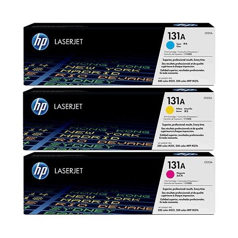 Toner HP U0SL1AM (131A), hármas csomagolás, többszínű, eredeti