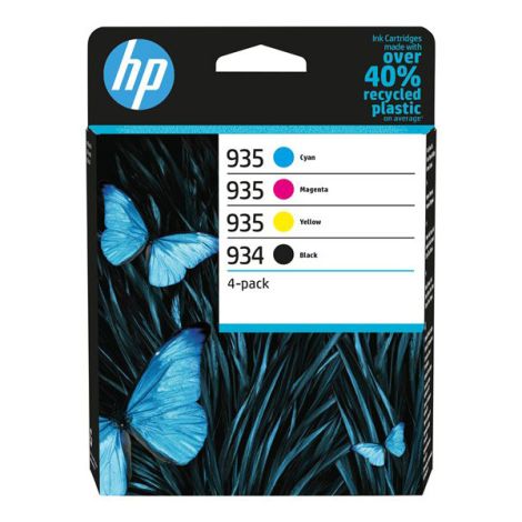 HP 934 + 935, 6ZC72AE, CMYK, 4-pack tintapatron, többszínű, eredeti