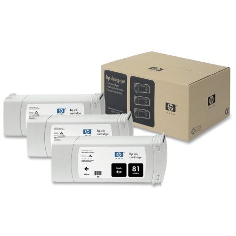 HP 81 (C5066A), hármas csomagolás tintapatron, fekete (black), eredeti