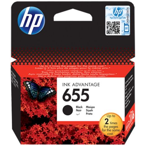 HP 655 (CZ109AE) tintapatron, fekete (black), eredeti