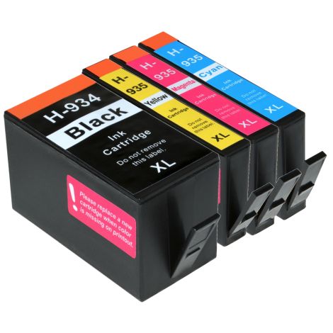 HP 934 XL (C2P23AE) + 935 XL (F6U78AE), CMYK, 4-pack tintapatron, többszínű, alternatív