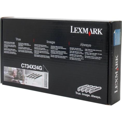 Dobegység Lexmark C734X24G (C734, C736, X734, X736, X738), CMYK, štvorbalenie , többszínű, eredeti