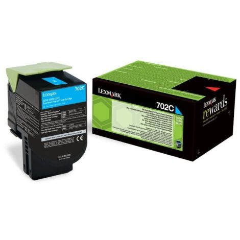 Toner Lexmark 702C, 70C20C0 (CS310, CS410, CS510), azúr (cyan), eredeti