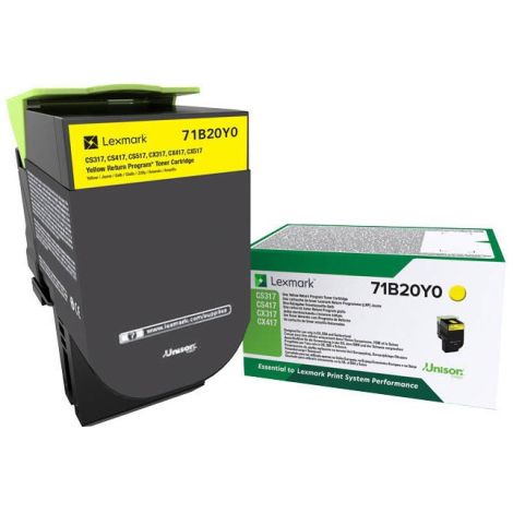 Toner Lexmark 71B20Y0 (CS317, CS417, CS517), sárga (yellow), eredeti