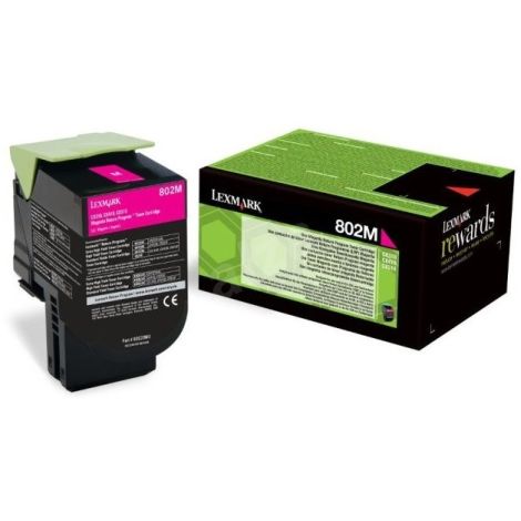 Toner Lexmark 802M, 80C20M0 (CX310, CX410, CX510), bíborvörös (magenta), eredeti