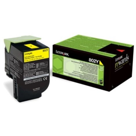 Toner Lexmark 802Y, 80C20Y0 (CX310, CX410, CX510), sárga (yellow), eredeti