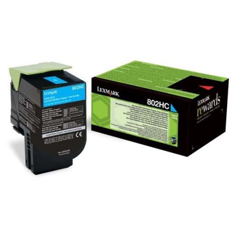 Toner Lexmark 802HC, 80C2HC0 (CX410, CX510), azúr (cyan), eredeti