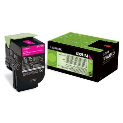 Toner Lexmark 802HM, 80C2HM0 (CX410, CX510), bíborvörös (magenta), eredeti