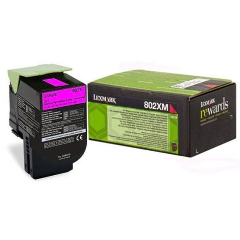 Toner Lexmark 802XM, 80C2XM0 (CX510), bíborvörös (magenta), eredeti