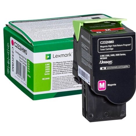 Toner Lexmark C232HM0 (MC2640, C2535, C2425, MC2425, MC2535), bíborvörös (magenta), eredeti