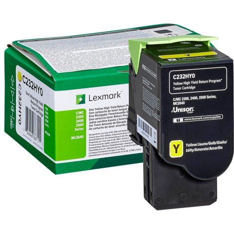 Toner Lexmark C232HY0 (MC2640, C2535, C2425, MC2425, MC2535), sárga (yellow), eredeti