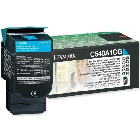 Toner Lexmark C540A1CG (C540, C543, C544, X543, X544), azúr (cyan), eredeti